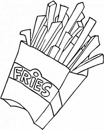 French Fries Coloring Online | Super Coloring