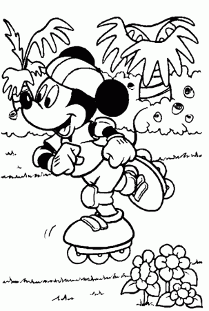 mickey mouse golf coloring pages for kids | coloring pages