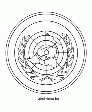 United Nations Day Coloring pages - United Nations Seal | BlueBonkers