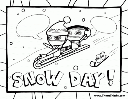 snowy days Colouring Pages (page 2)