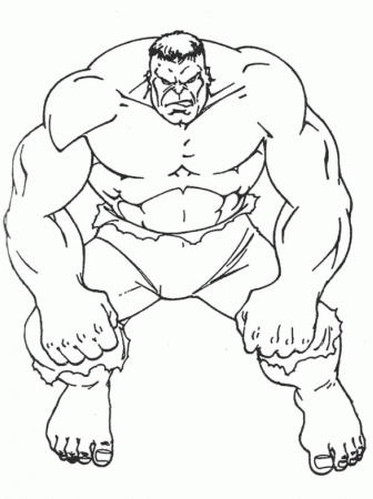 Hulk Coloring Pages : Printable Strong Great Hulk Coloring Page 