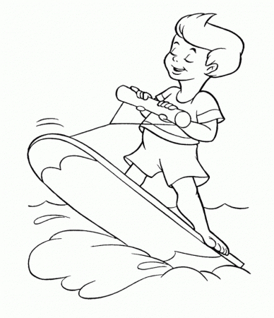 Summer Surfing Coloring Pages - Summer Coloring Pages : Girls 