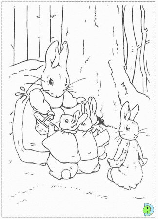 Peter Rabbit Coloring page- DinoKids.
