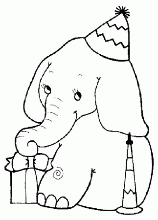 Coloring Picture Of Elephant | Animal Coloring Pages | Kids 