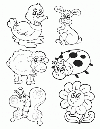 spring animals printable coloring pages
