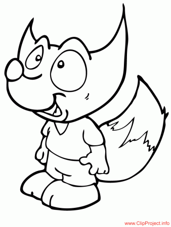 Fox coloring page for kids | Coloring Pages