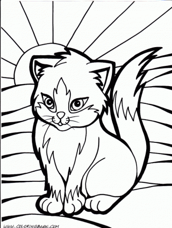 Cute Kitten Coloring Pages | 99coloring.com