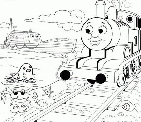Thomas Coloring Pages : Thomas And Friends Marine Animals Coloring 