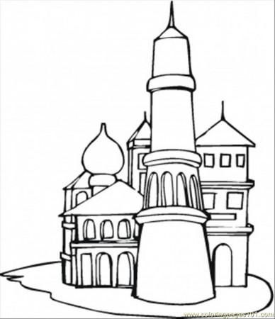Coloring Pages The Kremlin (Countries > Russia) - free printable 