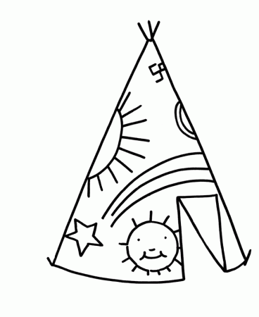 paper teepee Colouring Pages (page 2)