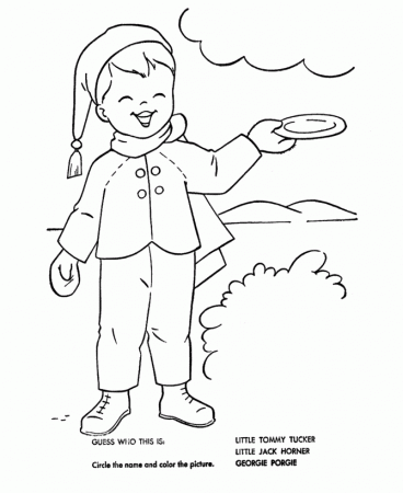 BlueBonkers: Nursery Rhymes Quiz Coloring Page Sheets - Little 