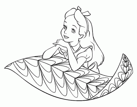 disney alice Colouring Pages