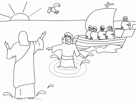 Coloring Pages Of Jesus Walking On Water | Best Coloring Pages
