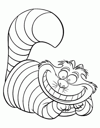 Cat Alice in wonderland Coloring Pages | Coloring Pages