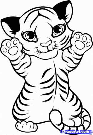 Draw a Tiger Cub, Tiger Cub, Step by Step, Drawing Sheets, Added 