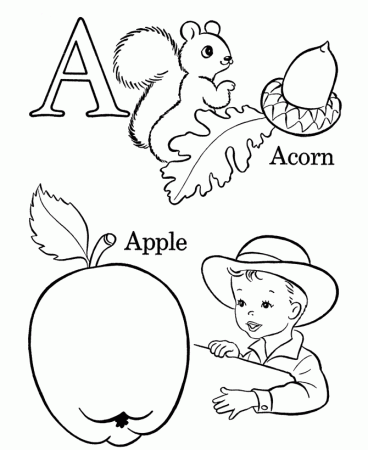 Letters & Objects coloring pages for kids | Best Coloring Pages