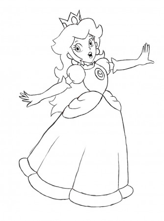 Random Princess Peach Coloring Pages Sweet Coloring Pages For Kids 