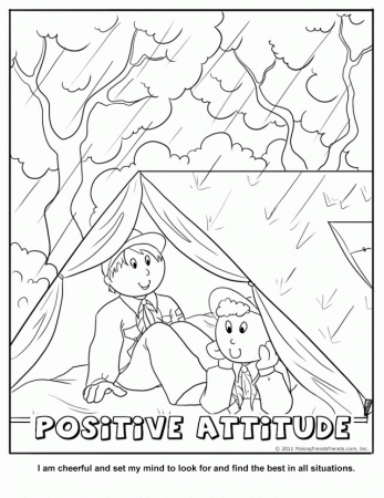 Cub Scout Positive Attitude Coloring Page 188266 Cub Scout 