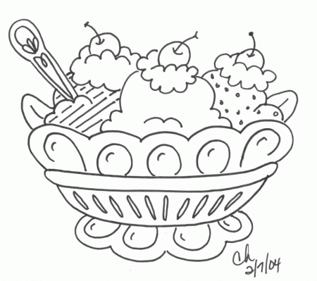 Viewing Gallery For Ice Cream Scoops Coloring Page 24562 Banana 