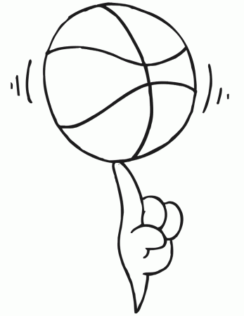 a basketball Colouring Pages