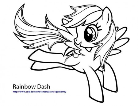 Free Online My Little Pony Rainbow Jack Colouring Page 2014 