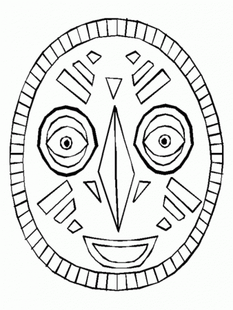 African Masks Coloring Pages | 99coloring.com