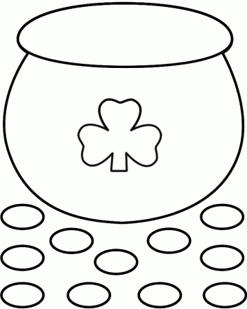 Pot of Gold - Paper craft (Black and White Template)