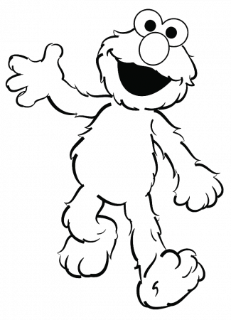 Elmo Give Greetings To Friends Coloring Page - Elmo Coloring Pages 