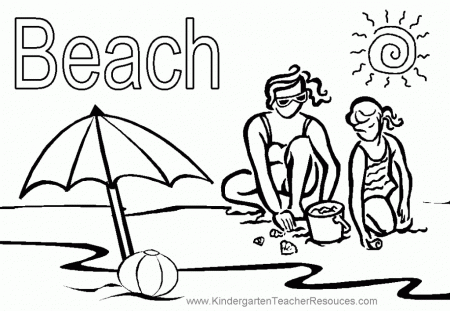 Beach Ball Coloring Page - Free Coloring Pages For KidsFree 
