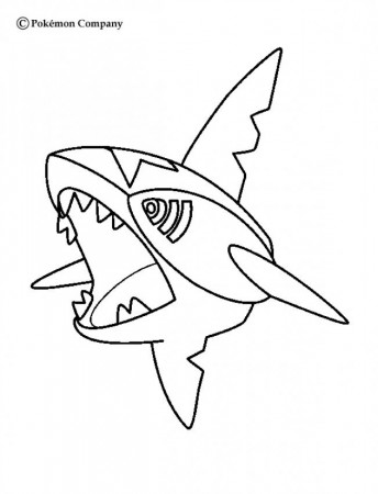 WATER POKEMON coloring pages - Sharpedo