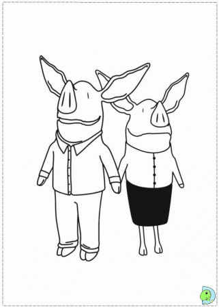 Olivia the Pig Coloring page- DinoKids.