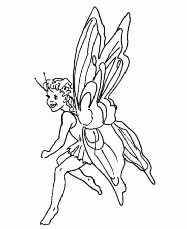 Mythical Beings coloring pages of Fairies, Elves, Brownies 