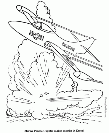 Military Jet Coloring Page 002