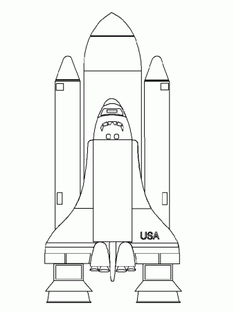 Rocket Space Colouring Picture