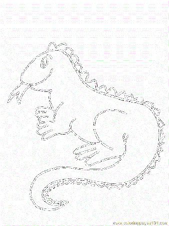 Coloring Pages Mexican Coloring Iguana (Countries > Mexico) - free 