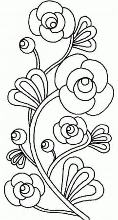 Rose Flowers Coloring Sheets Printable For Boys & Girls 20492#