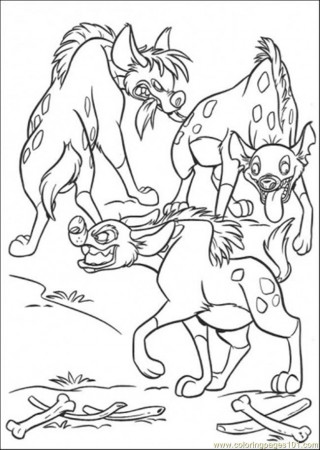 Coloring Pages Hungry Hyenas (Cartoons > The Lion King) - free 
