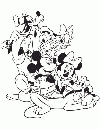 drawings of mickey and minnie mouse