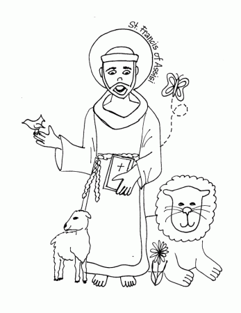 francis of assisi Colouring Pages (page 2)