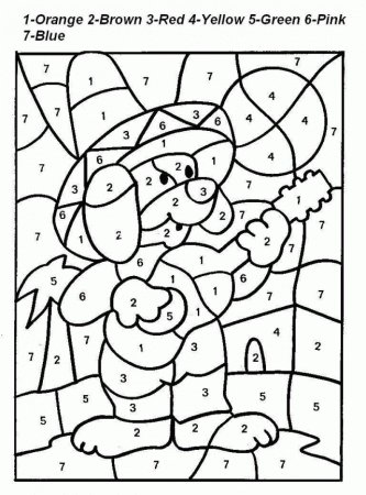 Color By Number Coloring Pages Coloring Book Area Best Source 