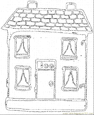 Coloring Pages House Number 100 (Architecture > Houses) - free 