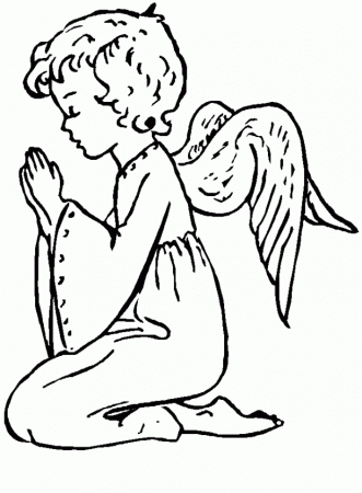 Free printable angel coloring pages 5 : Fullcoloringpages.com