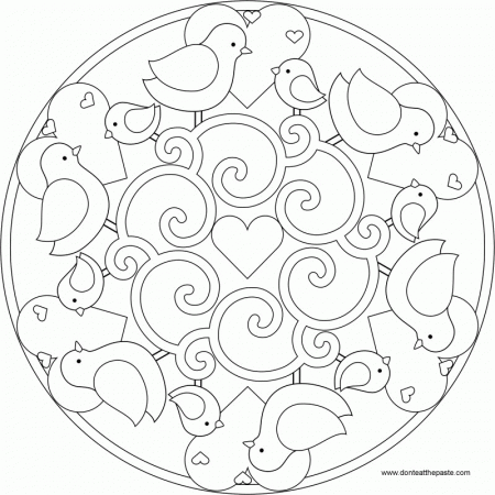 Don't Eat the Paste: Mother and child bird mandala to color AND a 
