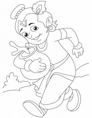 baby krishna for Colouring Pages