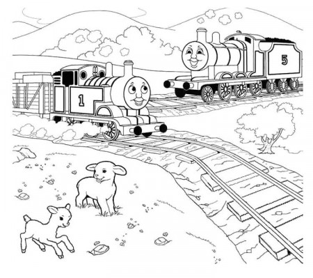 Two Person Chat With Thomas And Friends Coloring Page - Thomas 