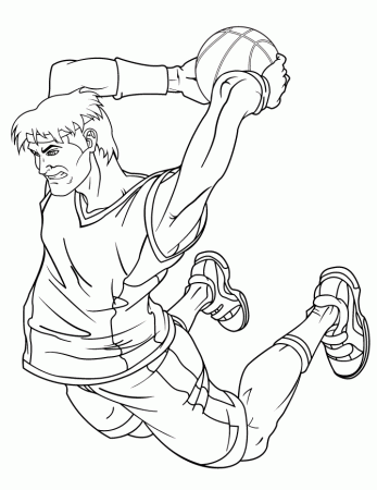 Awesome Slam Dunk For Teenagers Coloring Page | Free Printable 