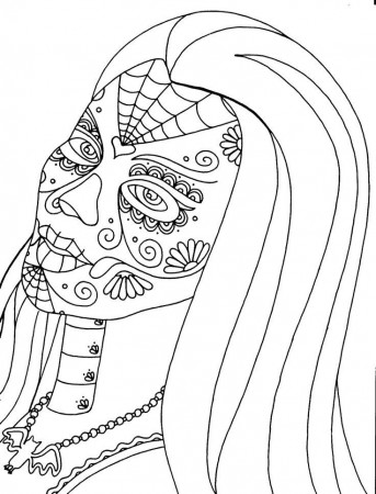 Pin by Deborah Henderson on Dia De Los Muertos coloring pages | Pinte…