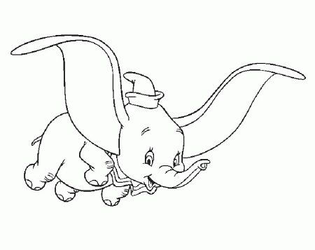 Dumbo Catty And Little Dumbo Coloring Pages