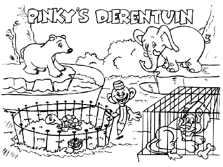 Related Pictures Zoo Scene Coloring Page More Animals Pictures Car 