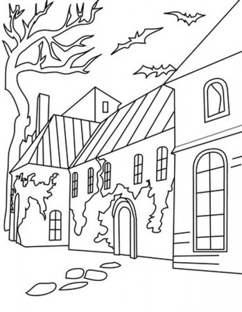 haunted house picture coloring pages 47 - games the sun | games 